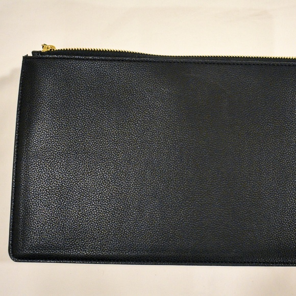 Black Leather Pouch Purse Set - Picture 3 of 6